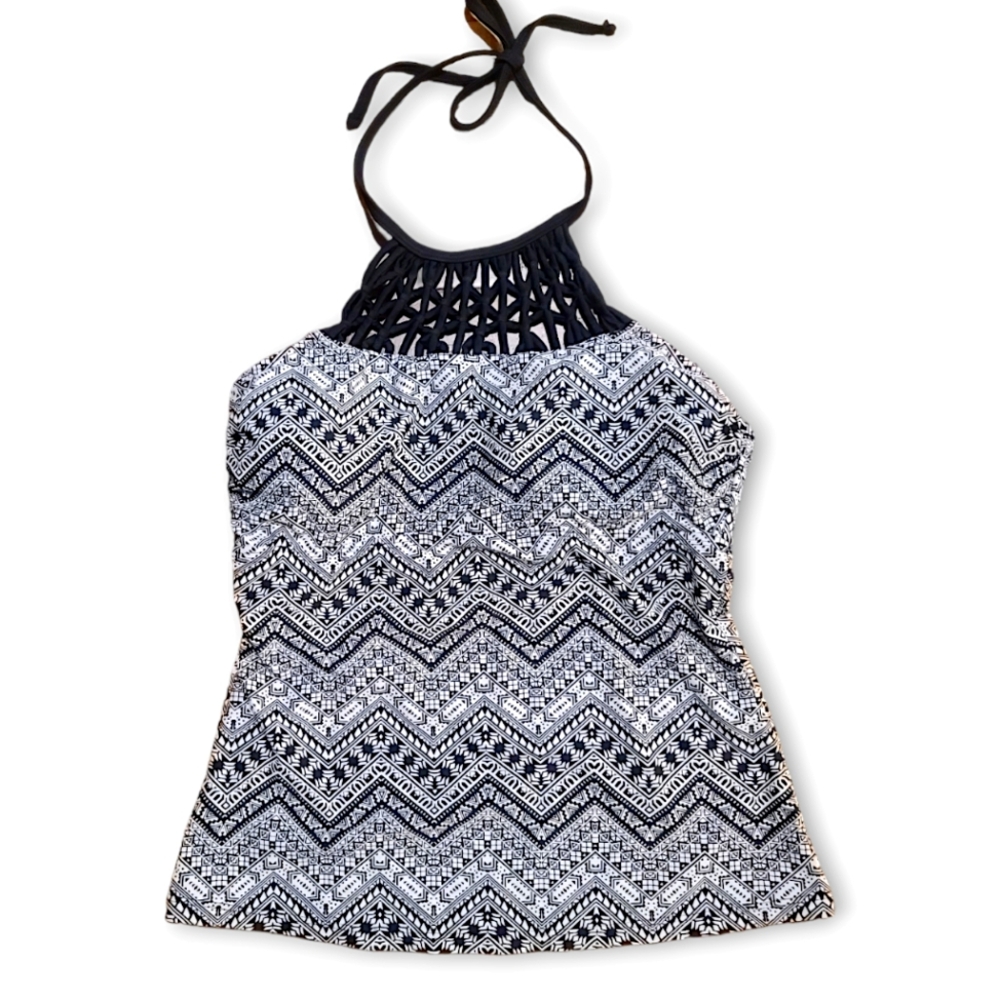 Ibiza Swimwear High Neck Tankini Top Size Medium